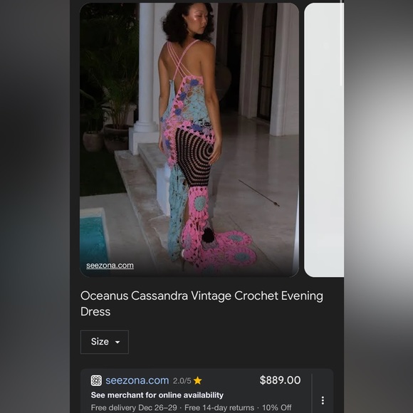 Oceanus Cassandra Crochet Evening Maxi Dress - Picture 2 of 12